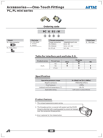 PC &amp; PL MINI SERIES: ACCESSORIES - ONE-TOUCH FITTINGS